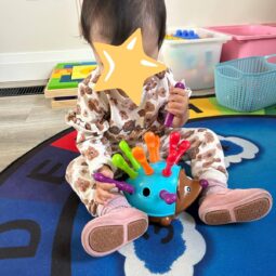 A kid playing with HedgeHog